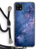 Nebula: Samsung Galaxy A22 5G Transparant Hoesje met koord
