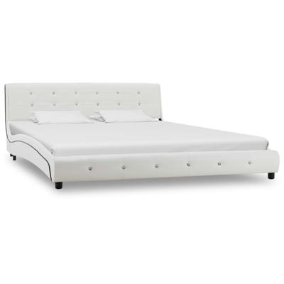 Bedframe kunstleer wit 160x200 cm