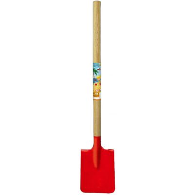 Speelgoed schep - voor kinderen - recht - metaal - rood - 70 cm