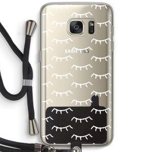 Wimpers: Samsung Galaxy S7 Transparant Hoesje met koord