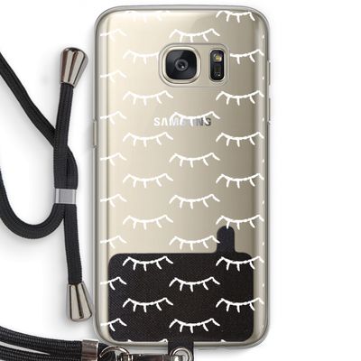 Wimpers: Samsung Galaxy S7 Transparant Hoesje met koord