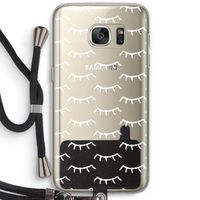 Wimpers: Samsung Galaxy S7 Transparant Hoesje met koord
