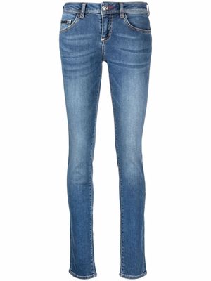 Philipp Plein jean Iconic à coupe skinny - Bleu