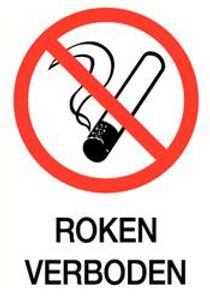 Roken verboden 140x200mm.pvc