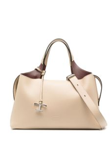 Tod's medium Boston leather tote bag - Tons neutres