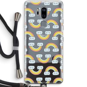 Regenboog: LG G7 Thinq Transparant Hoesje met koord