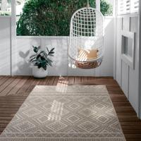 Ottowa Buitenvloerkleed Beige patroon -120 x 160 cm