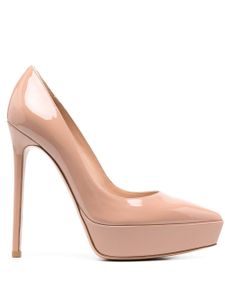 Gianvito Rossi sandales en cuir verni à plateforme 130 mm - Rose