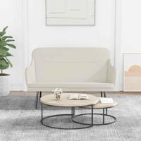 Bankje 110x76x80 cm fluweel crmekleurig