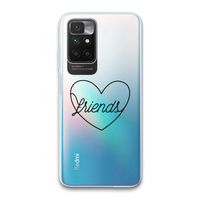 Friends heart black: Xiaomi Redmi 10 Transparant Hoesje