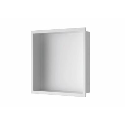 Inbouwnis Luca Sanitair 30x30x6,5 cm RVS Mat Wit Luca Sanitair