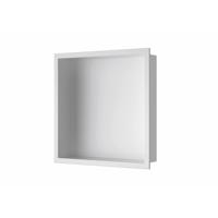Inbouwnis Luca Sanitair 30x30x6,5 cm RVS Mat Wit Luca Sanitair