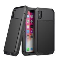 Metalen Shockproof waterdichte beschermhoes voor iPhone XR (zwart)