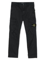 Stone Island Junior pantalon slim à poches cargo - Bleu