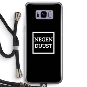 Negenduust black: Samsung Galaxy S8 Plus Transparant Hoesje met koord