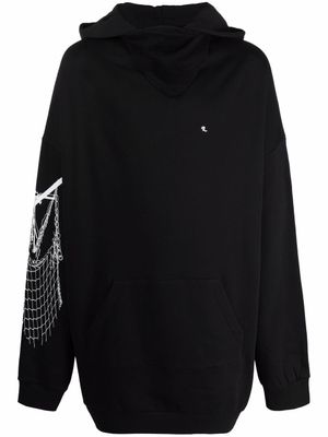 Raf Simons hoodie à imprimé graphique - Noir