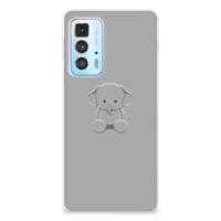 Motorola Edge 20 Pro Telefoonhoesje met Naam Grijs Baby Olifant