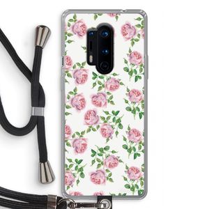 Kleine roosjes: OnePlus 8 Pro Transparant Hoesje met koord