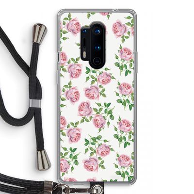 Kleine roosjes: OnePlus 8 Pro Transparant Hoesje met koord