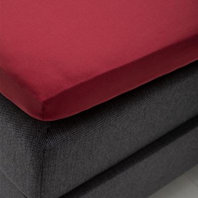 Topper Hoeslaken Katoen Rood Effen 90x200 Cm Ademend Fresh And Co - Dekbed-Discounter.nl