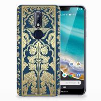 Nokia 7.1 | TPU Case | Beige Flowers