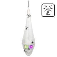 LED decoratie Spinnenweb schedel (20x15cm)