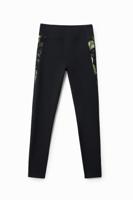 Legging met doorzichtige stukken op de zijkant - GREEN - XS