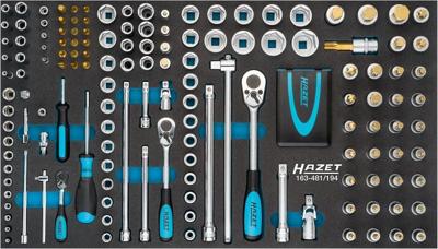 HAZET Dopsleutelset | 1/4 inch (6,3 mm) vierkant hol, 1/2 inch (12,5 mm) vierkant hol, 1/4 inch (6,3 mm) zeskant massief |
