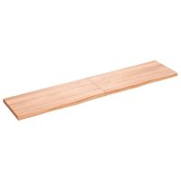 vidaXL Tafelblad 180x40x(2-4)cm behandeld massief eikenhout lichtbruin - thumbnail