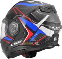 LS2 opklaphelm "ff901 advant x carbon future ii". helmet advant x carb.fut.ii xl bl/wh/blue