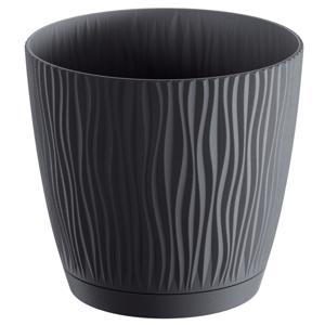 Prosperplast Plantenpot - kunststof - antraciet - D15 x H14 cm   -