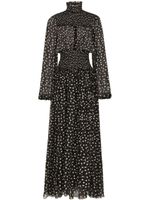 Dolce & Gabbana polka dot-print silk dress - Noir