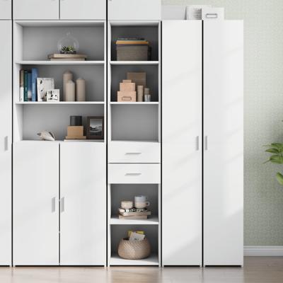 Hoge kast 40x42,5x185 cm bewerkt hout wit