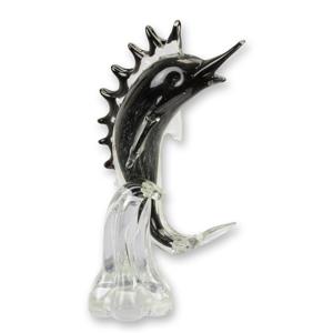 A MURANO STYLE GLASS FIGURINE OF A MARLIN