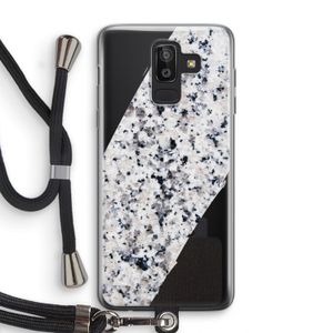 Gespikkelde marmer: Samsung Galaxy J8 (2018) Transparant Hoesje met koord