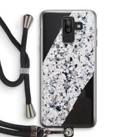 Gespikkelde marmer: Samsung Galaxy J8 (2018) Transparant Hoesje met koord
