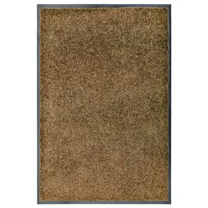 VidaXL Deurmat wasbaar 60x90 cm bruin