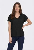 Only Onlkaylie Ss Structure Top Pnt T-shirts Black
