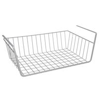Opberg/opruim hangmandje - 25 x 40 x 14 cm - Kastmandje - wit - kledingkast Opberg/opruim hangmandje - 25 x 40 x 14 cm - Kastmandje - wit - kledingkast