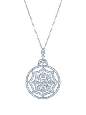 KWIAT collier Splendor en or blanc 18ct à pendentif serti de diamants - Argent