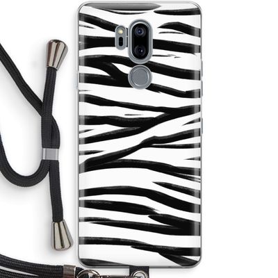 Zebra pattern: LG G7 Thinq Transparant Hoesje met koord