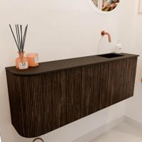 Toiletmeubel Mondiaz Joya | 111.6 cm | Meubelkleur Walnut | Faye wastafel Urban Rechts | Zonder kraangat(en) Toiletmeubel Mondiaz Joya | 111.6 cm | Meubelkleur Walnut | Faye wastafel Urban Rechts | Zonder kraangat(en)