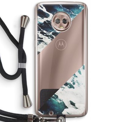 Golven: Motorola Moto G6 Transparant Hoesje met koord