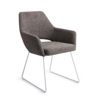 Jesper Home Eetkamerstoel 'Yanai' Slide White, kleur Amazing Grey