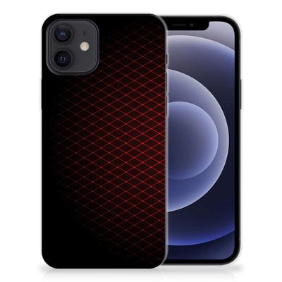 iPhone 12 | 12 Pro (6.1") | TPU bumper | Geruit Rood