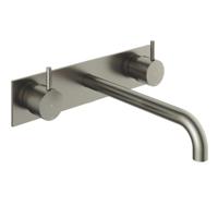 Hotbath Cobber - Wastafelmengkraan - zonder Waste - Laag - Geborsteld Nikkel - Inbouw - Nikkel - V08