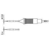 Weller RT9 Soldeerpunt Beitelvorm, recht Grootte soldeerpunt 0.8 mm Inhoud: 1 stuk(s) - thumbnail