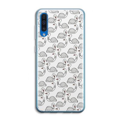 Zwanen: Samsung Galaxy A50 Transparant Hoesje