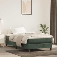 Pocketveringmatras medium 80x220x20 cm fluweel donkergroen