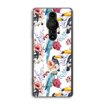 Bloemen tukan: Sony Xperia Pro-I Transparant Hoesje
